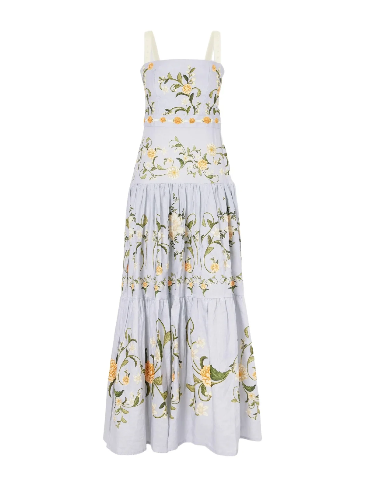 Cinefila Floral-printed Linen Maxi Dress Cinefila Floral-printed Linen Maxi Dress