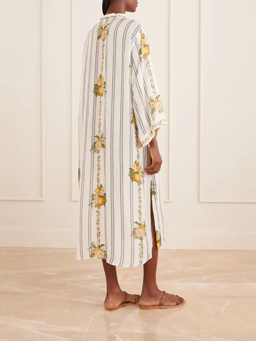 Agua by Agua Bendita Datil Striped Floral-print Gauze Coverup | Thumbnail 3 Agua by Agua Bendita Datil Striped Floral-print Gauze Coverup | Thumbnail 3