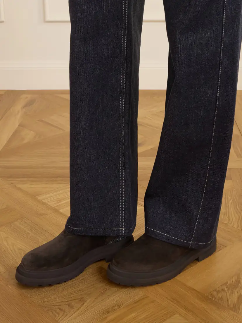 Brunello Cucinelli Bead-embellished Suede Chelsea Boots | Thumbnail 2