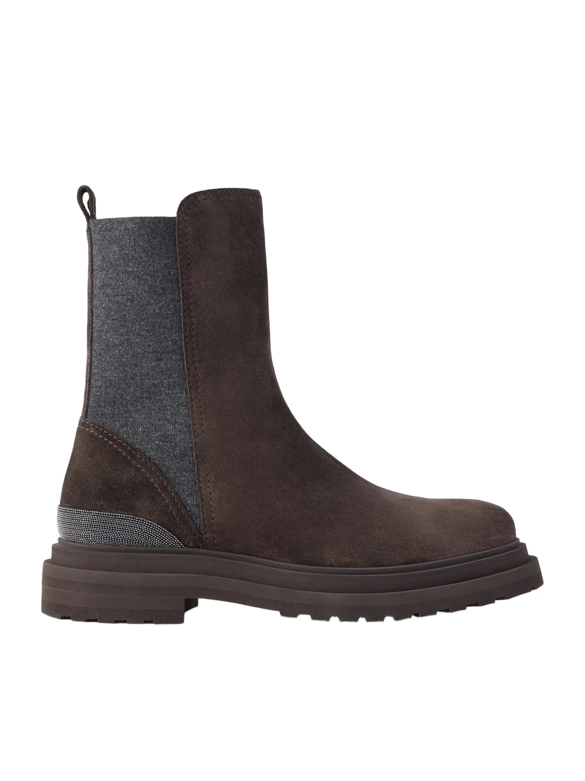 Bead-embellished Suede Chelsea Boots Bead-embellished Suede Chelsea Boots