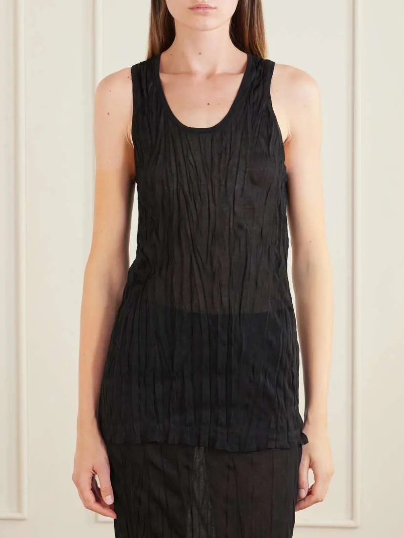TOTEME Crinkled Viscose Knit Tank | Thumbnail 3
