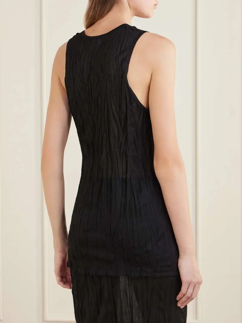 TOTEME Crinkled Viscose Knit Tank | Thumbnail 4
