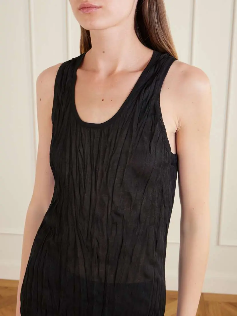 TOTEME Crinkled Viscose Knit Tank | Thumbnail 5