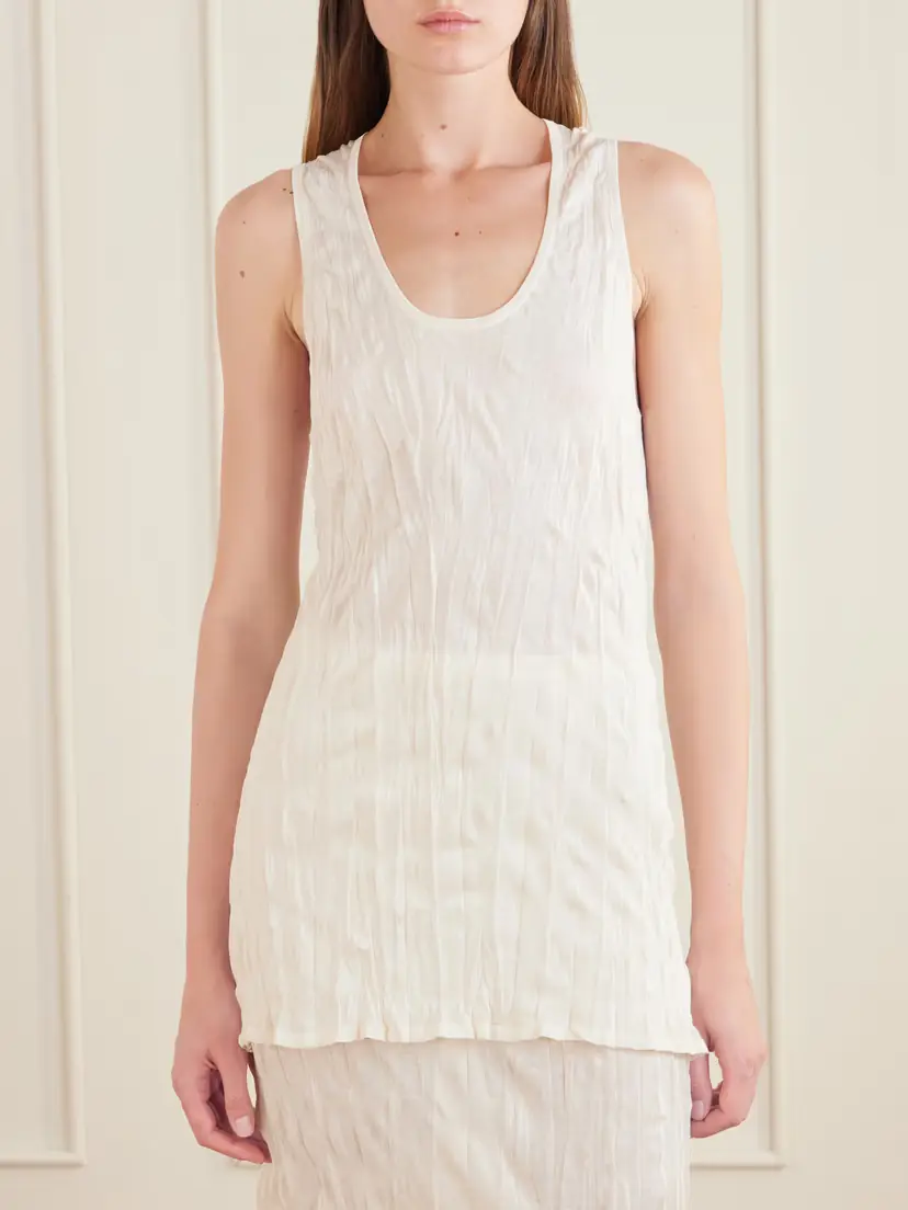 TOTEME Crinkled Viscose Knit Tank | Thumbnail 3