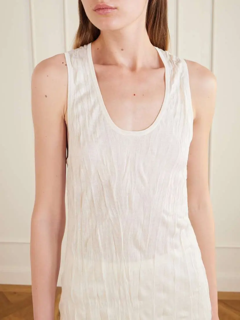 TOTEME Crinkled Viscose Knit Tank | Thumbnail 5