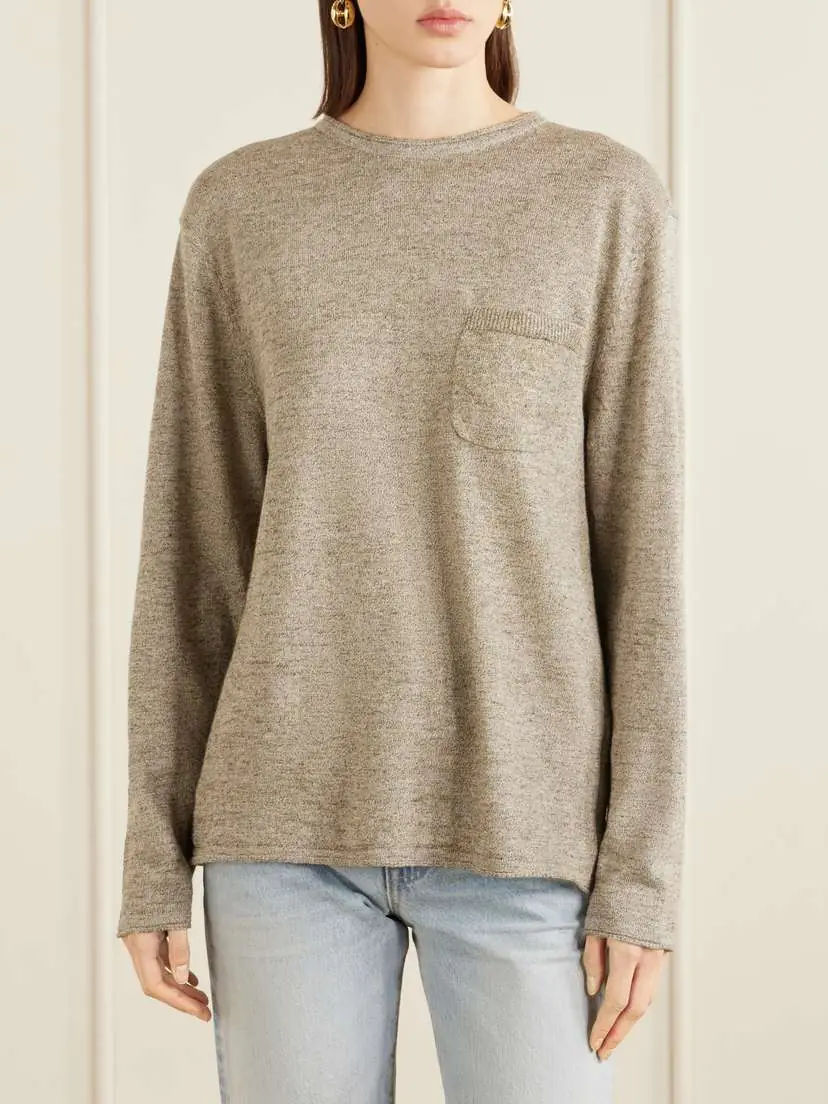 Aimé Leon Dore Linen, Alpaca, Cotton And Wool-blend Sweater | Thumbnail 3 Aimé Leon Dore Linen, Alpaca, Cotton And Wool-blend Sweater | Thumbnail 3