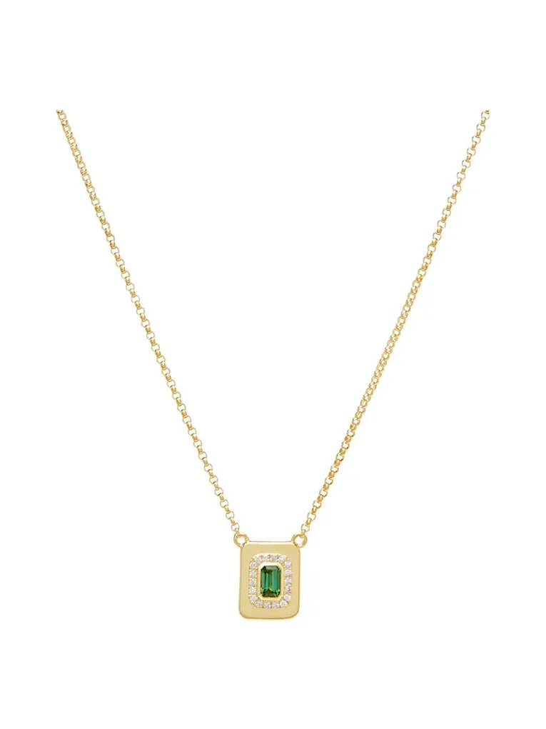 Tourmaline and Diamond Nugget Necklace Tourmaline and Diamond Nugget Necklace