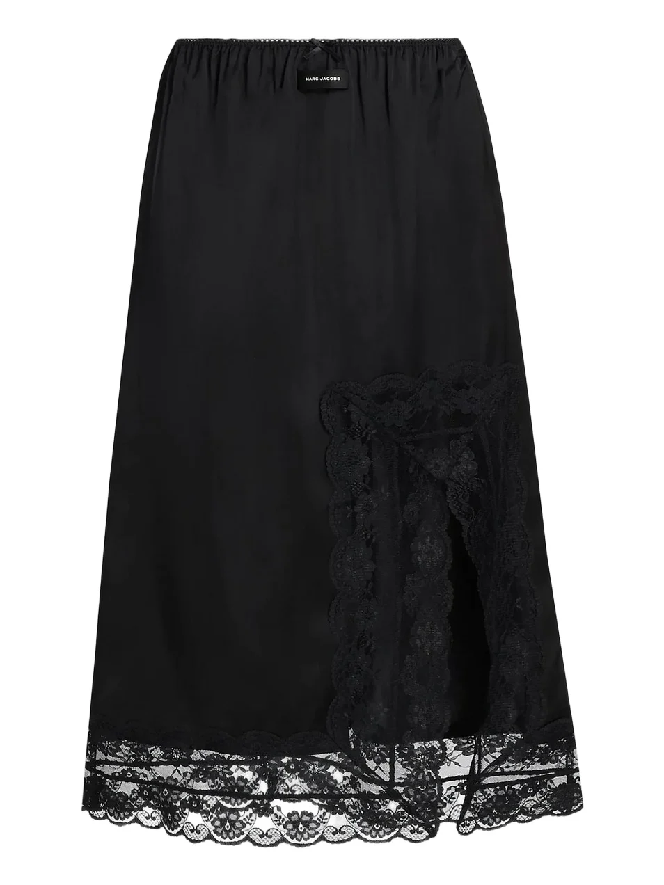 Women's Lace-Trimmed Satin Slip Midi-Skirt Women's Lace-Trimmed Satin Slip Midi-Skirt