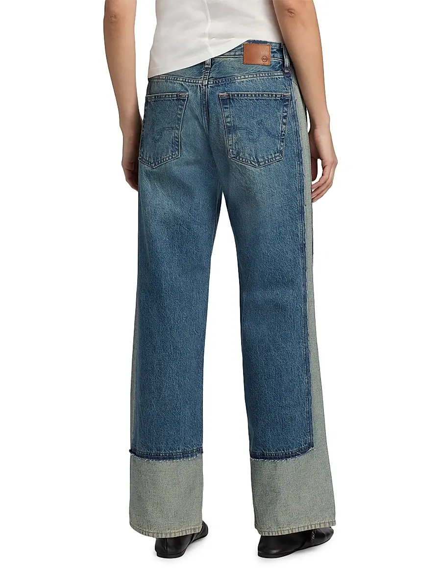 AG Jeans Women's Adria Spliced Colorblocked Low-Rise Wide-Leg Jeans | Thumbnail 5 AG Jeans Women's Adria Spliced Colorblocked Low-Rise Wide-Leg Jeans | Thumbnail 5