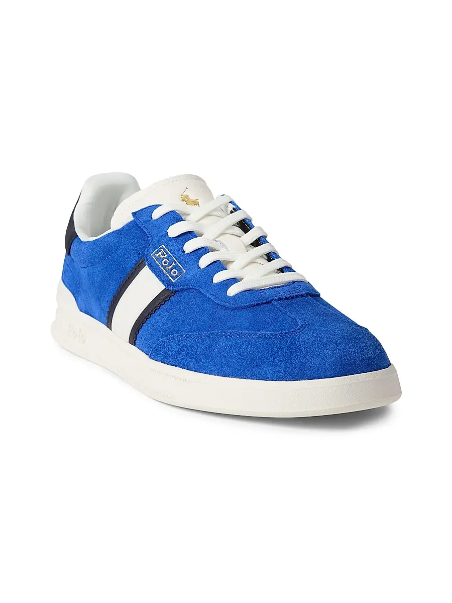 Polo Ralph Lauren Men's Heritage Aera Suede Low-Top Sneakers | Thumbnail 2 Polo Ralph Lauren Men's Heritage Aera Suede Low-Top Sneakers | Thumbnail 2