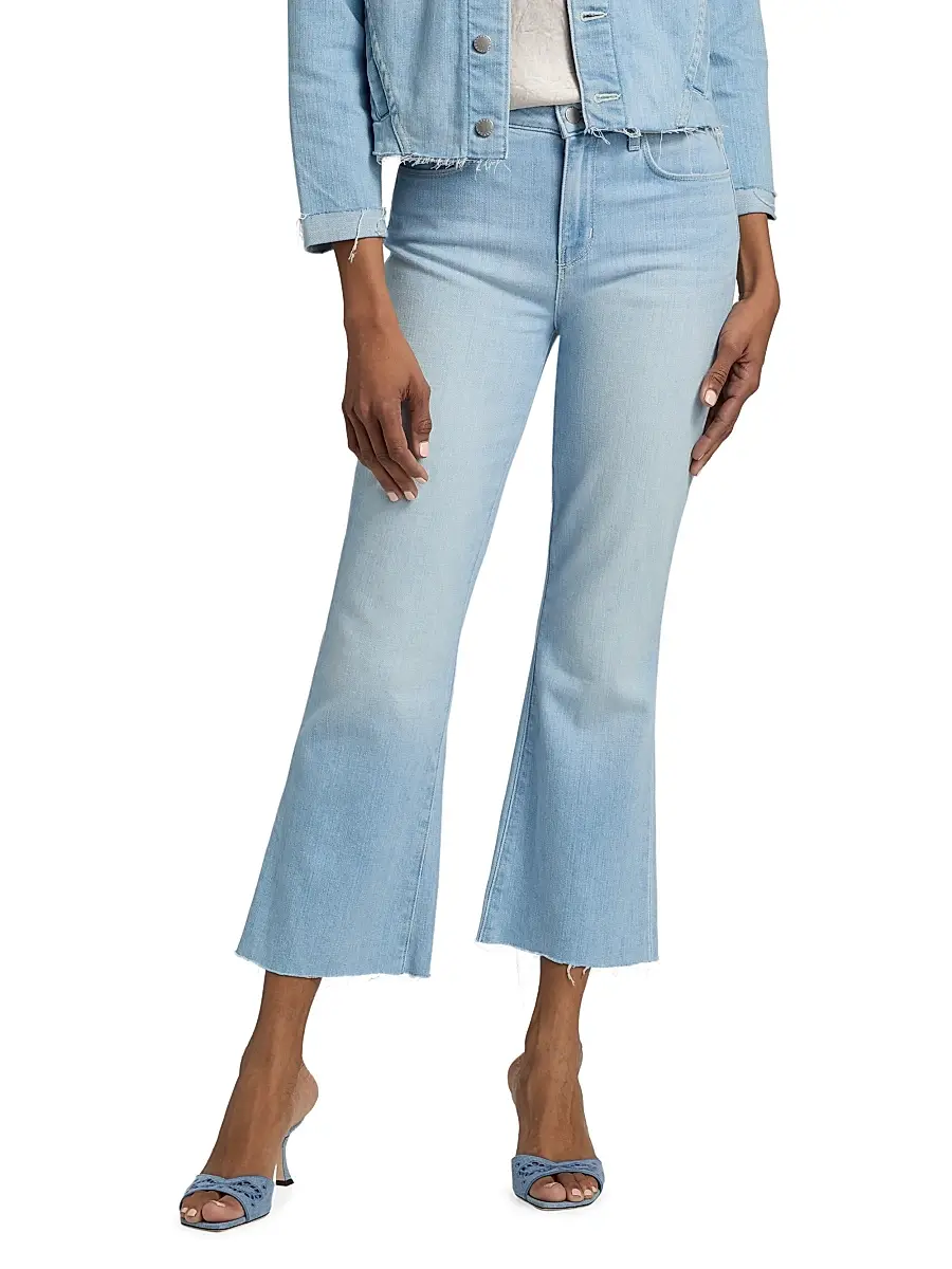 L'Agence Women's Kendra High-Rise Flare Crop Jeans | Thumbnail 3 L'Agence Women's Kendra High-Rise Flare Crop Jeans | Thumbnail 3