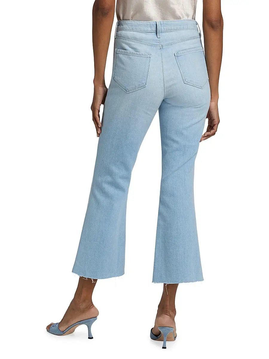 L'Agence Women's Kendra High-Rise Flare Crop Jeans | Thumbnail 5 L'Agence Women's Kendra High-Rise Flare Crop Jeans | Thumbnail 5