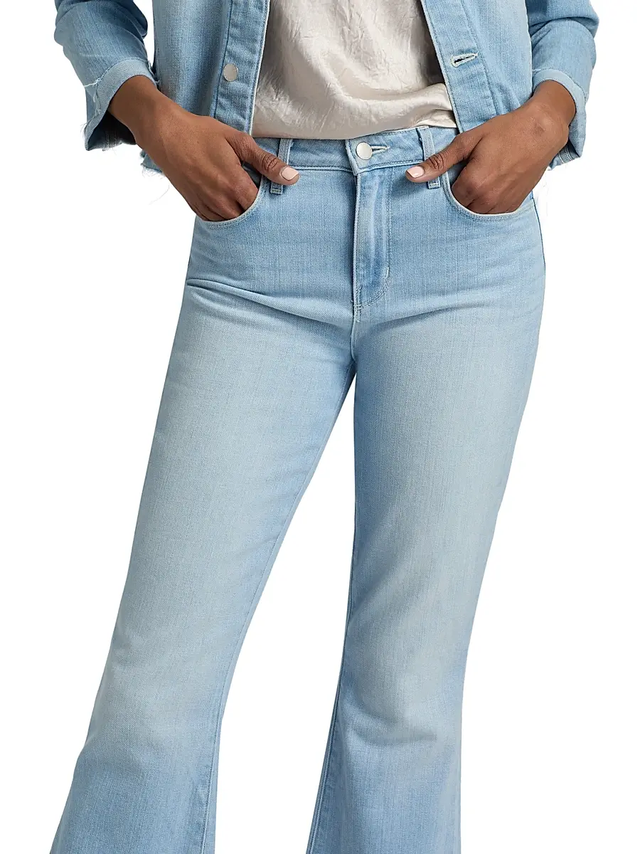 L'Agence Women's Kendra High-Rise Flare Crop Jeans | Thumbnail 6 L'Agence Women's Kendra High-Rise Flare Crop Jeans | Thumbnail 6