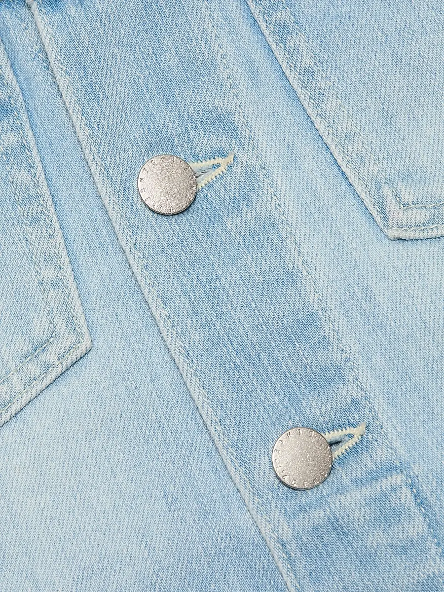 L'Agence Women's Janelle Denim Slim Raw Jacket | Thumbnail 7 L'Agence Women's Janelle Denim Slim Raw Jacket | Thumbnail 7