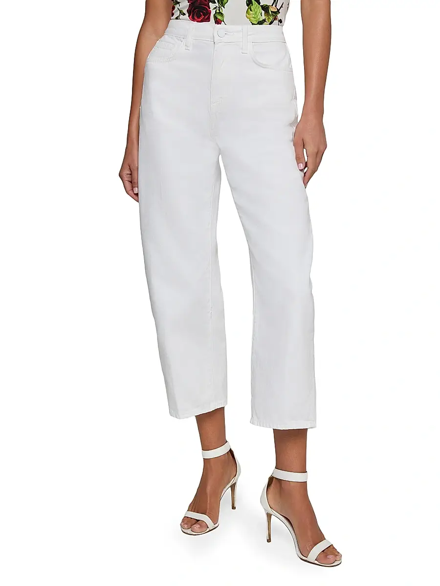 L'Agence Women's Mallis High-Rise Barrel-Leg Crop Jeans | Thumbnail 3 L'Agence Women's Mallis High-Rise Barrel-Leg Crop Jeans | Thumbnail 3