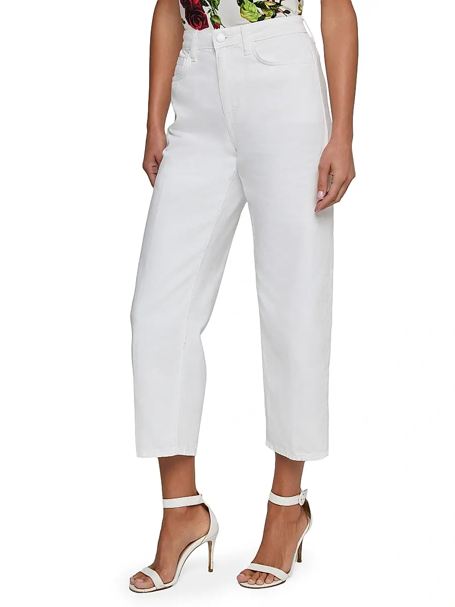 L'Agence Women's Mallis High-Rise Barrel-Leg Crop Jeans | Thumbnail 4 L'Agence Women's Mallis High-Rise Barrel-Leg Crop Jeans | Thumbnail 4