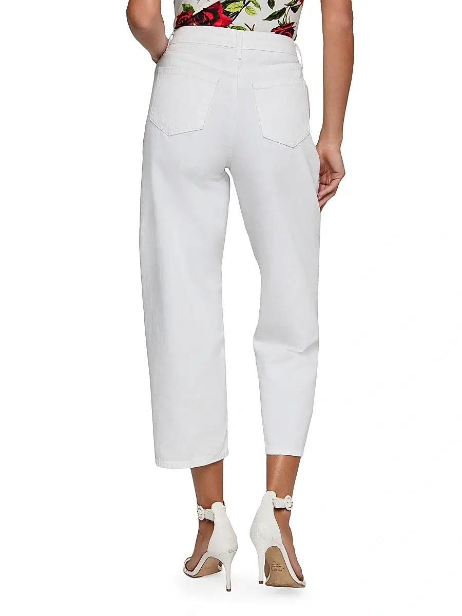 L'Agence Women's Mallis High-Rise Barrel-Leg Crop Jeans | Thumbnail 5 L'Agence Women's Mallis High-Rise Barrel-Leg Crop Jeans | Thumbnail 5