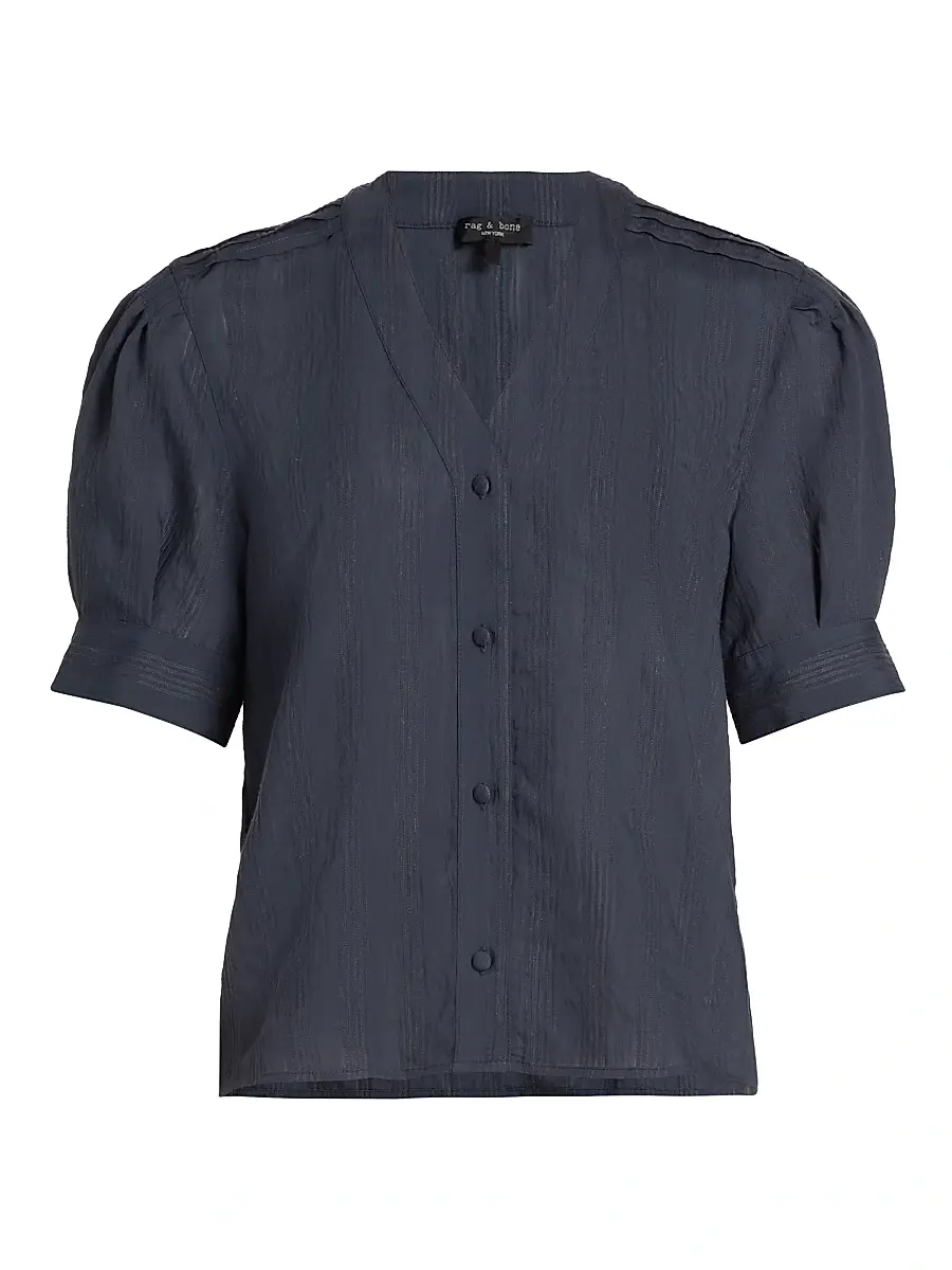 rag & bone Women's Taylor Woven Button-Front Shirt