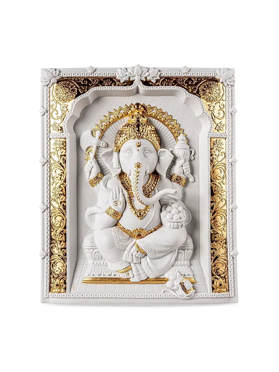Lladro Hinduism Lord Ganesha Wall Art