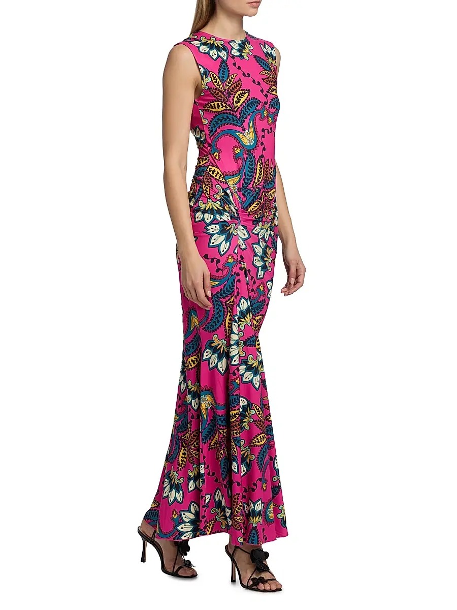 EYWASOULS MALIBU Women's Annie Paisley Sleeveless Maxi Dress | Thumbnail 2