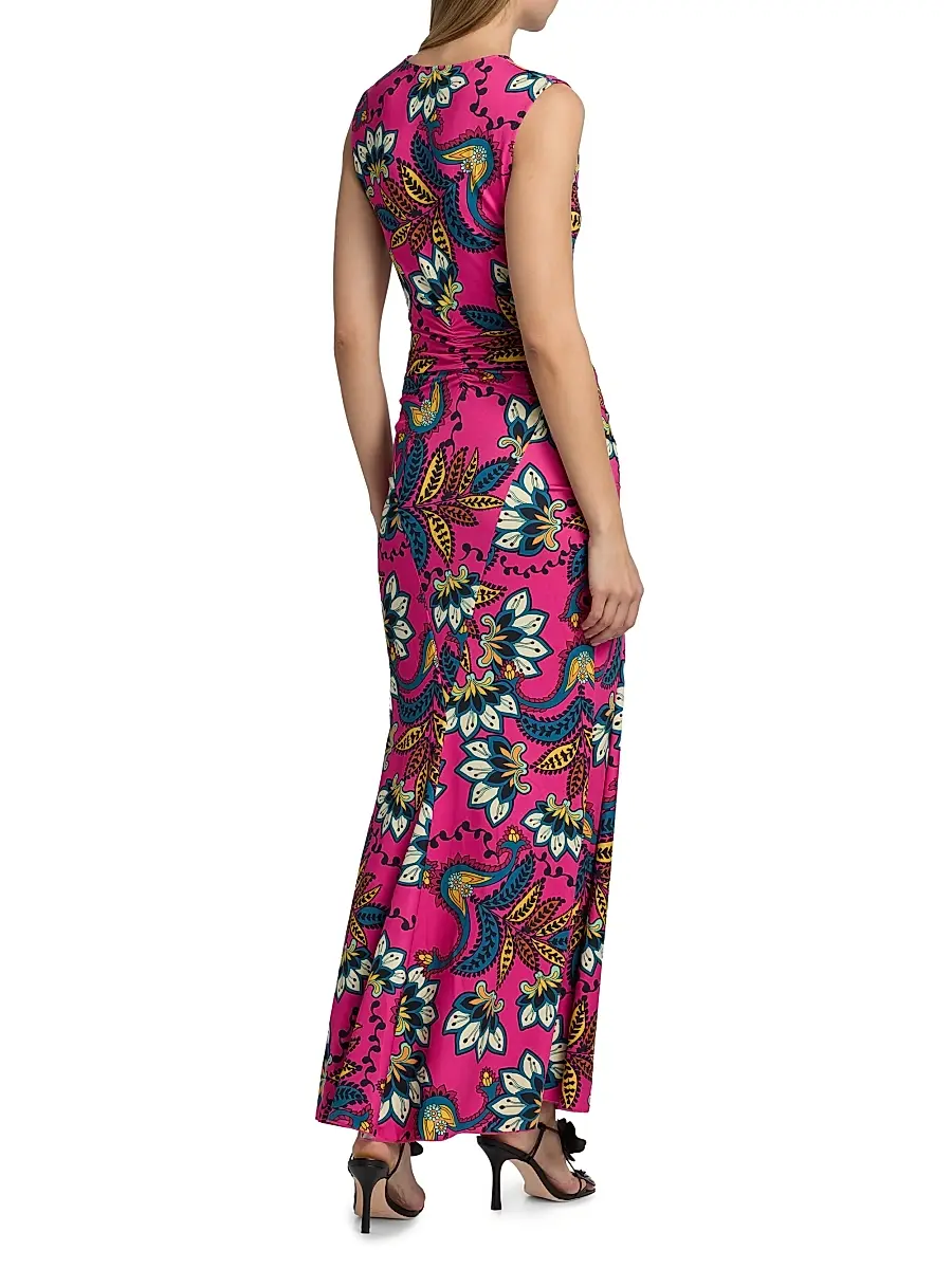 EYWASOULS MALIBU Women's Annie Paisley Sleeveless Maxi Dress | Thumbnail 5