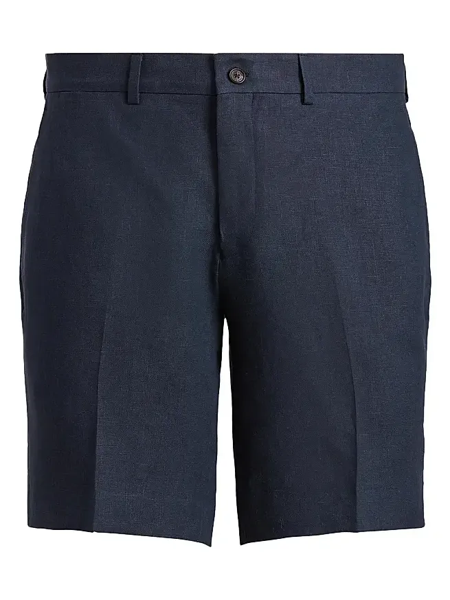 Men's Gregory Hand-Tailored Linen Shorts Men's Gregory Hand-Tailored Linen Shorts