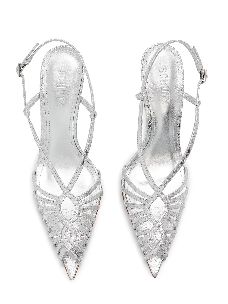 Schutz Women's Seraphine 110MM Snakeskin-Embossed Leather Peep-Toe Sandals | Thumbnail 6 Schutz Women's Seraphine 110MM Snakeskin-Embossed Leather Peep-Toe Sandals | Thumbnail 6