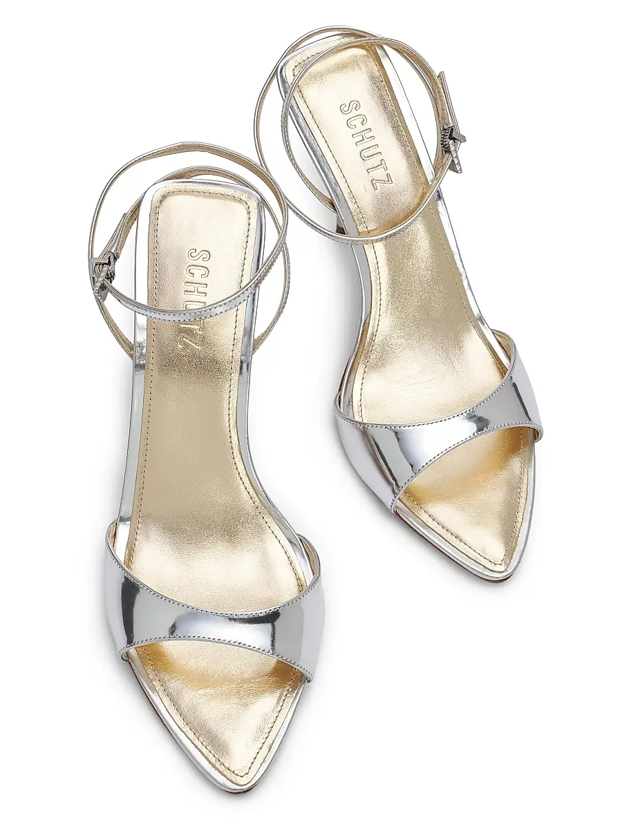 Schutz Women's Elodie 100MM Leather Sandals | Thumbnail 4 Schutz Women's Elodie 100MM Leather Sandals | Thumbnail 4