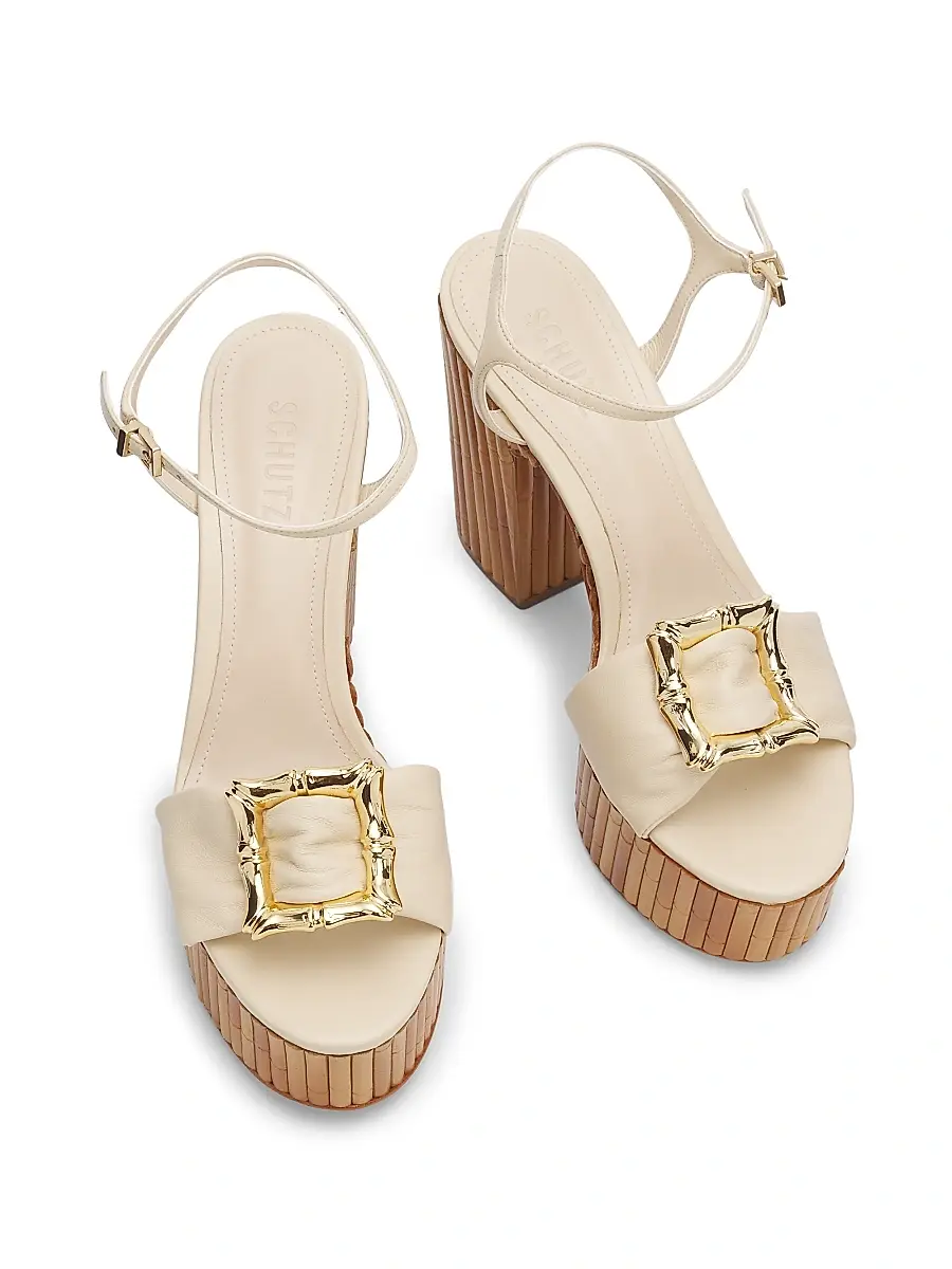 Schutz Women's Enola 120MM Leather Platform Sandals | Thumbnail 4 Schutz Women's Enola 120MM Leather Platform Sandals | Thumbnail 4