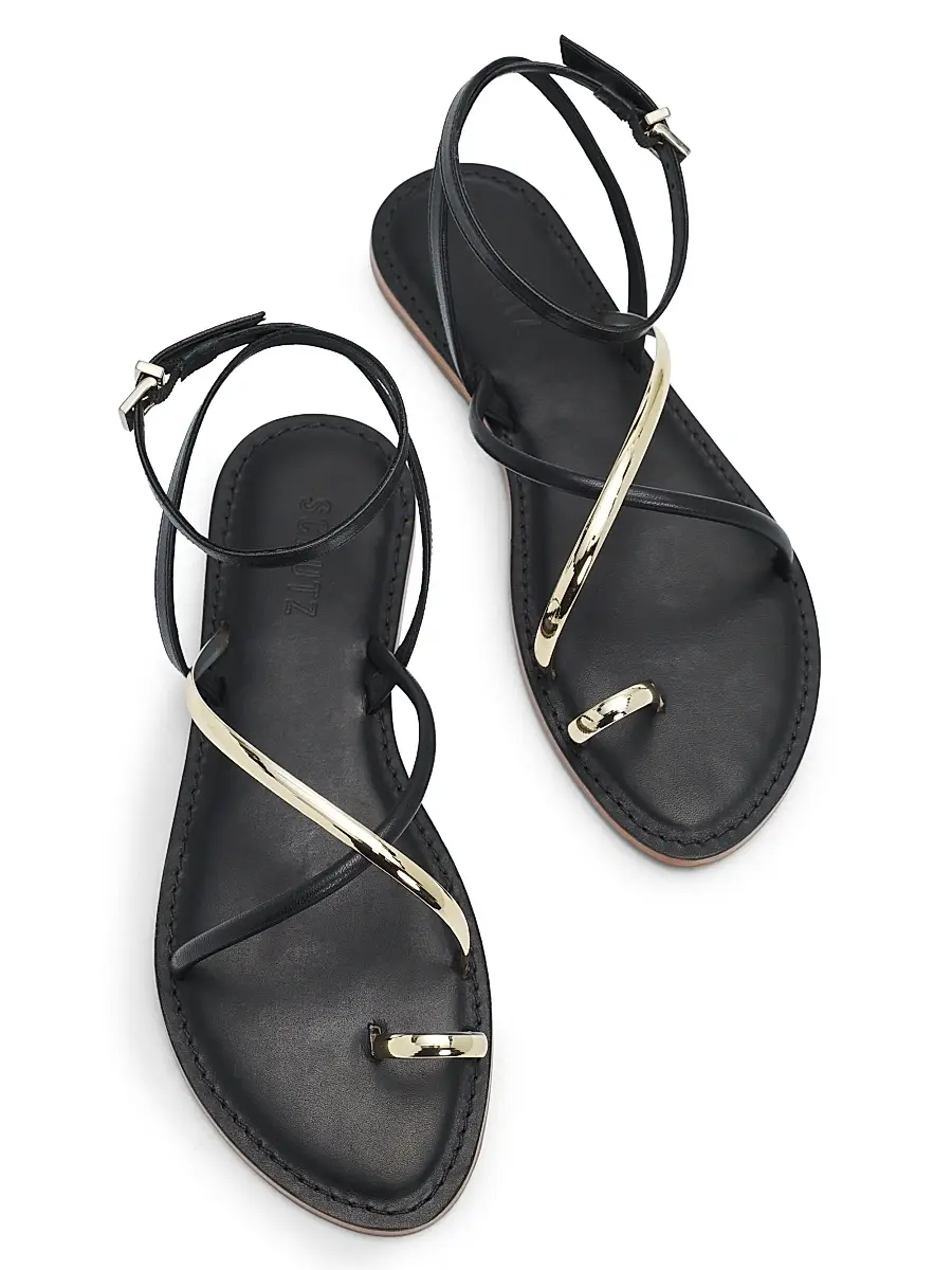 Schutz Women's Valeria Leather Sandals | Thumbnail 4 Schutz Women's Valeria Leather Sandals | Thumbnail 4
