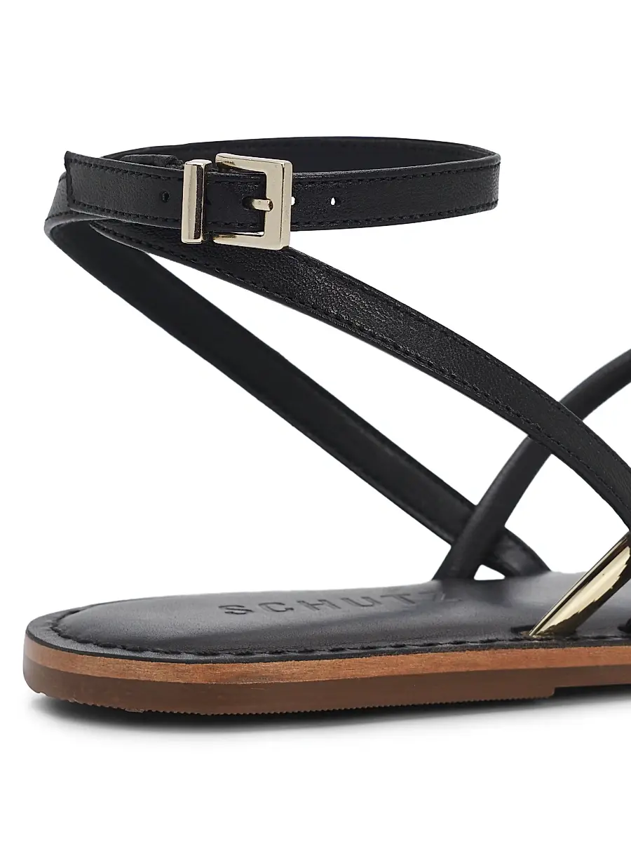 Schutz Women's Valeria Leather Sandals | Thumbnail 5 Schutz Women's Valeria Leather Sandals | Thumbnail 5