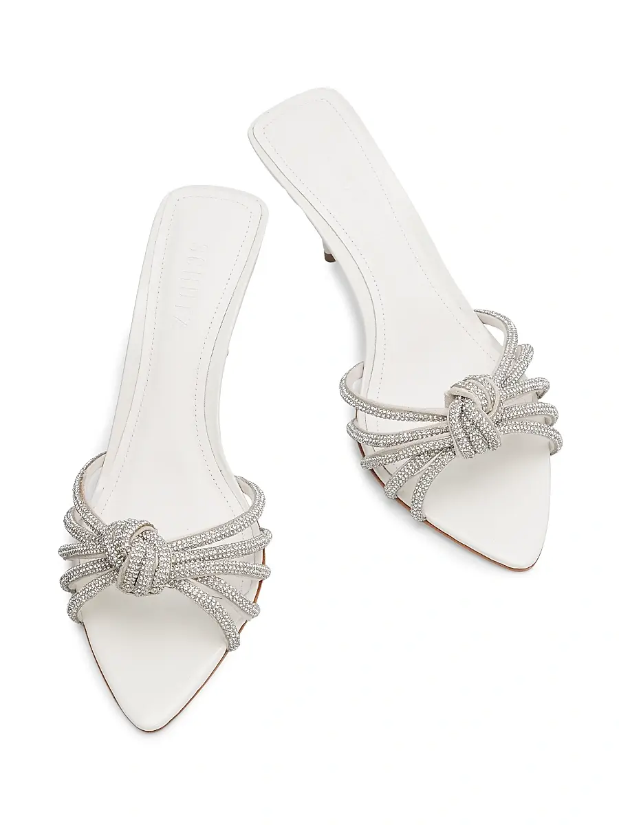 Schutz Women's Pearline 75MM Crystal-Embellished Leather Mules | Thumbnail 4 Schutz Women's Pearline 75MM Crystal-Embellished Leather Mules | Thumbnail 4