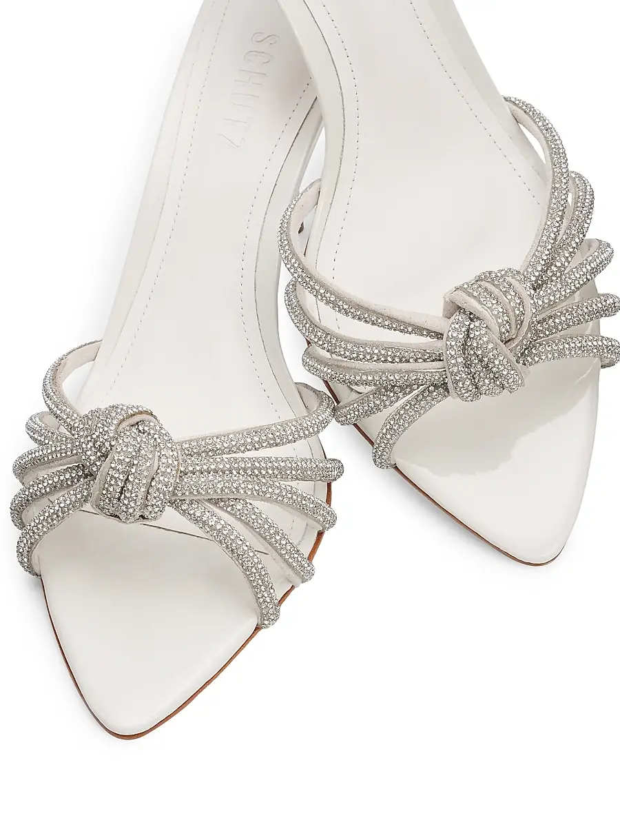 Schutz Women's Pearline 75MM Crystal-Embellished Leather Mules | Thumbnail 6 Schutz Women's Pearline 75MM Crystal-Embellished Leather Mules | Thumbnail 6