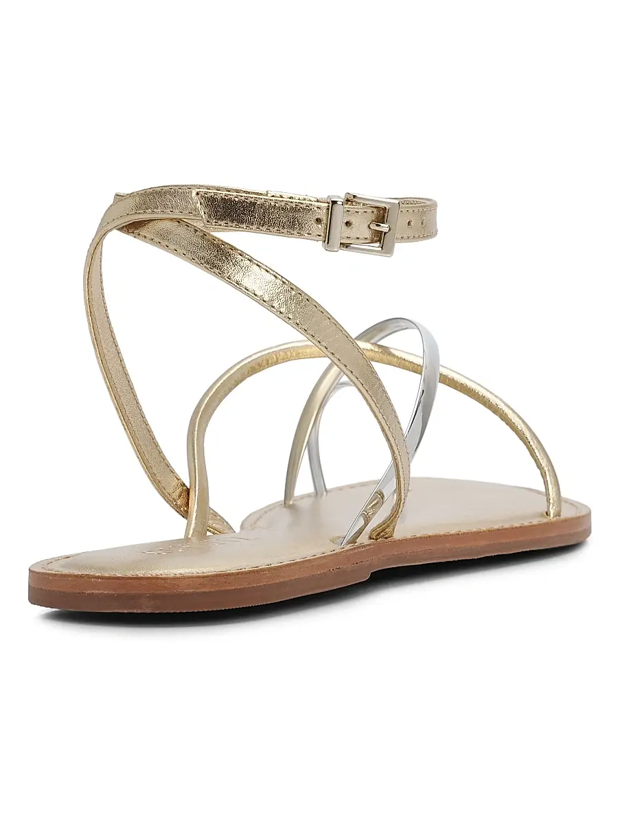 Schutz Women's Valeria Leather Flat Sandals | Thumbnail 3 Schutz Women's Valeria Leather Flat Sandals | Thumbnail 3