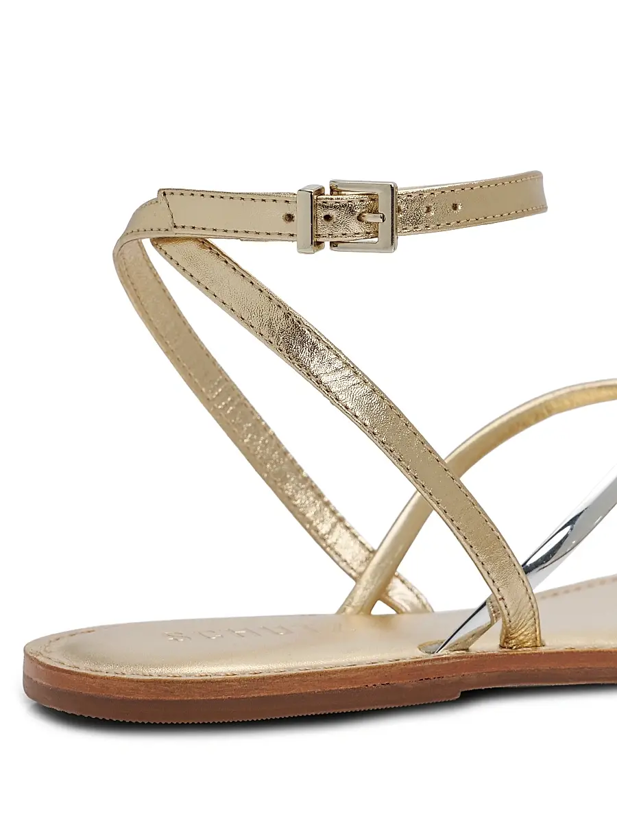 Schutz Women's Valeria Leather Flat Sandals | Thumbnail 5 Schutz Women's Valeria Leather Flat Sandals | Thumbnail 5