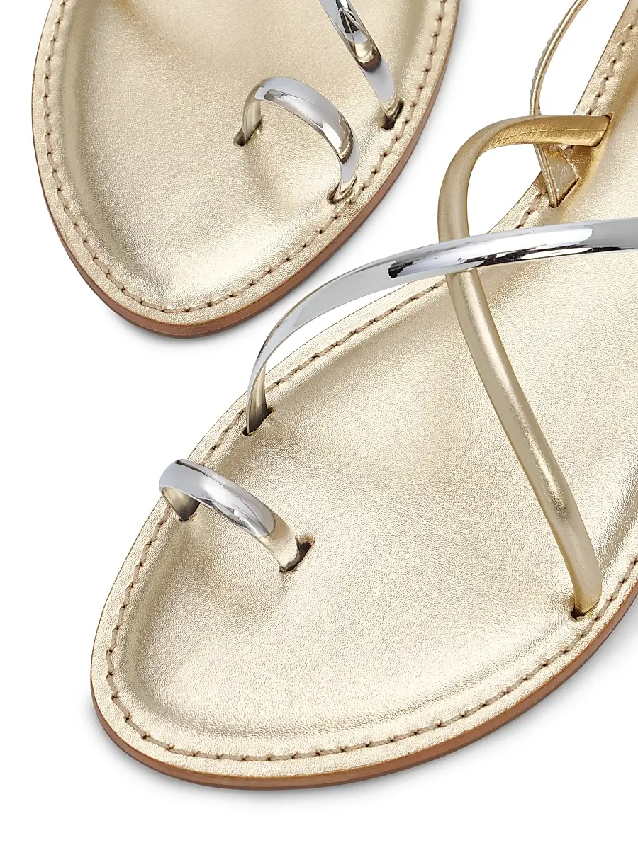 Schutz Women's Valeria Leather Flat Sandals | Thumbnail 6 Schutz Women's Valeria Leather Flat Sandals | Thumbnail 6
