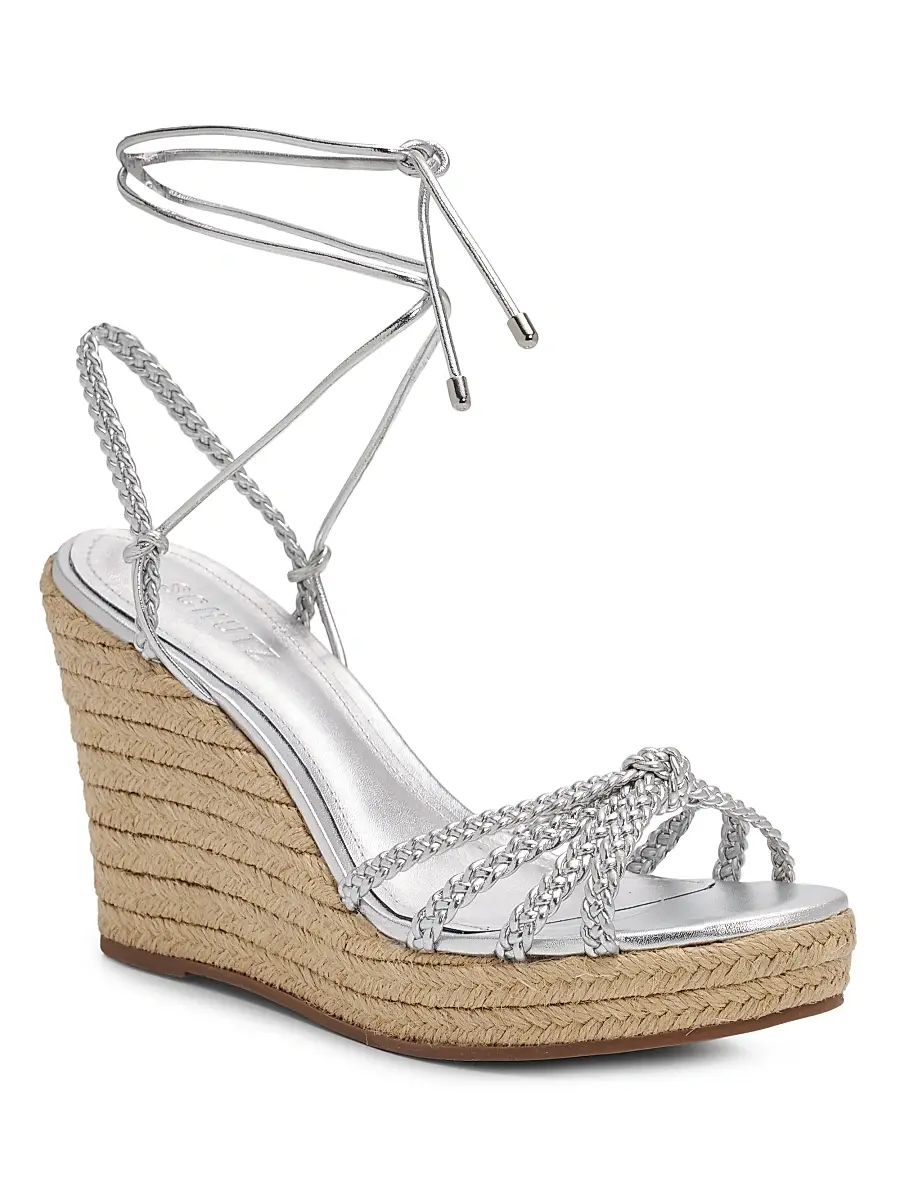 Schutz Women's Adele 95MM Leather Ankle-Wrap Wedge Sandals | Thumbnail 2 Schutz Women's Adele 95MM Leather Ankle-Wrap Wedge Sandals | Thumbnail 2