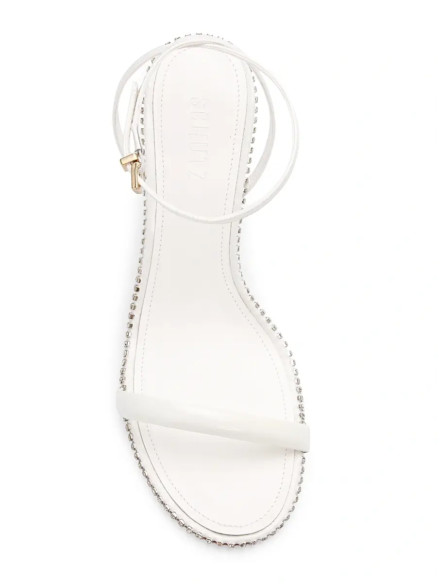 Schutz Women's Lexi 100MM Crystal-Trim Patent Leather Sandals | Thumbnail 4 Schutz Women's Lexi 100MM Crystal-Trim Patent Leather Sandals | Thumbnail 4