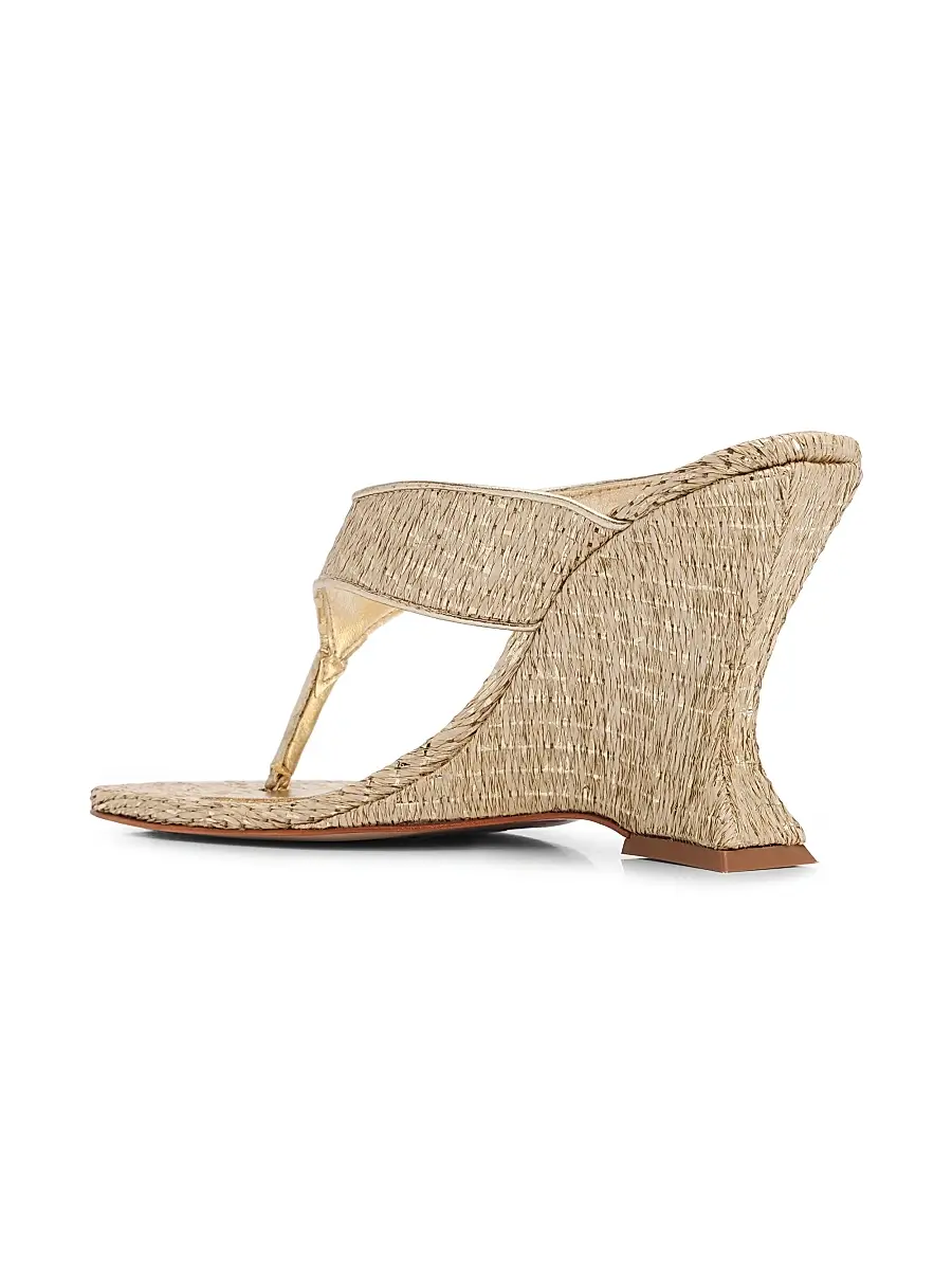 Schutz Women's Maya 95MM Leather Wedge Sandals | Thumbnail 3 Schutz Women's Maya 95MM Leather Wedge Sandals | Thumbnail 3