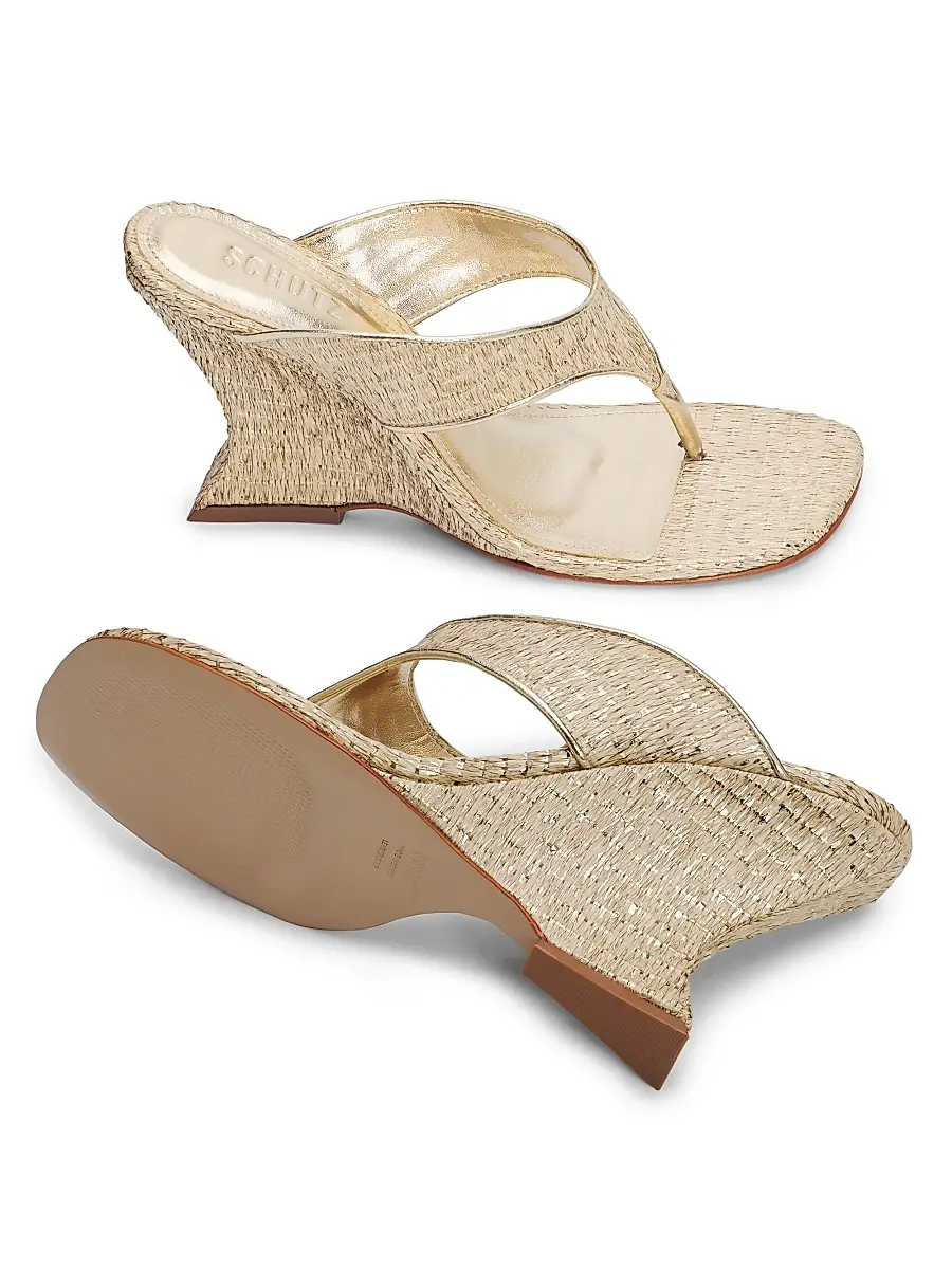 Schutz Women's Maya 95MM Leather Wedge Sandals | Thumbnail 6 Schutz Women's Maya 95MM Leather Wedge Sandals | Thumbnail 6