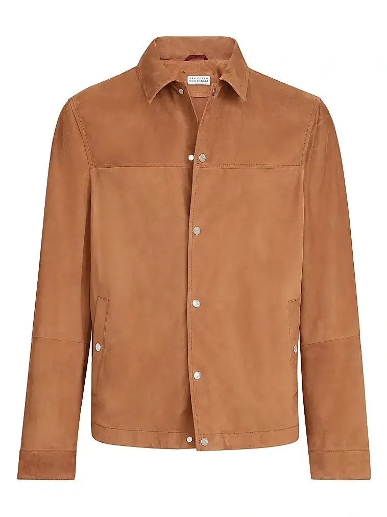 Brunello Cucinelli Men's Suede Outerwear Jacket