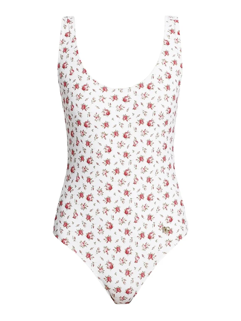 Women's Rose-Print One-Piece Swimsuit Women's Rose-Print One-Piece Swimsuit