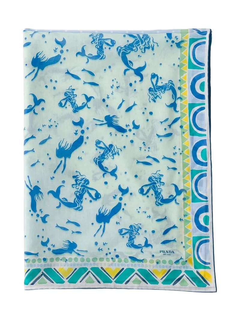 Prada Women's Printed Cotton Pareo
