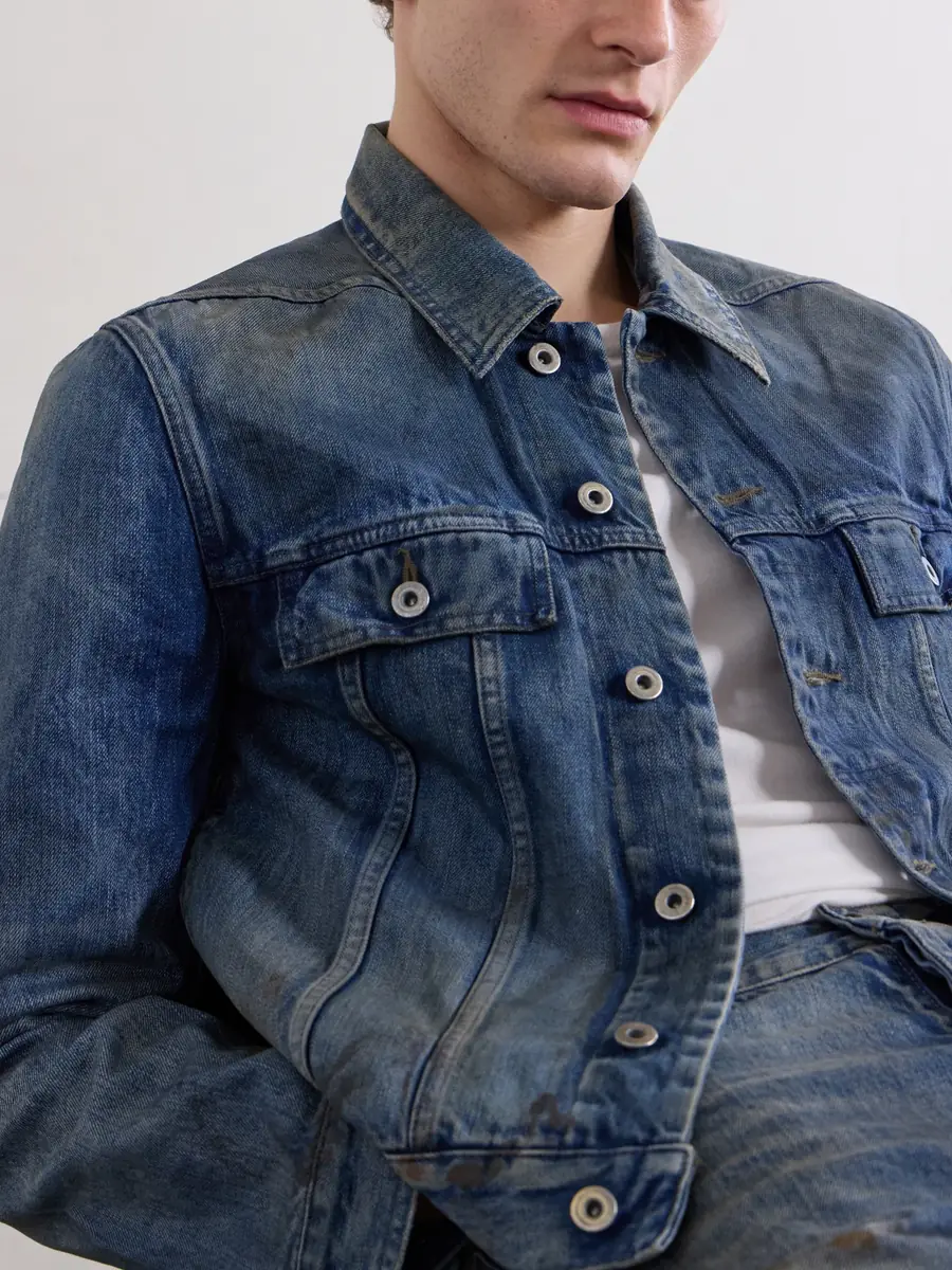DRKSHDW by Rick Owens Denim Trucker Jacket - Men | Thumbnail 5 DRKSHDW by Rick Owens Denim Trucker Jacket - Men | Thumbnail 5