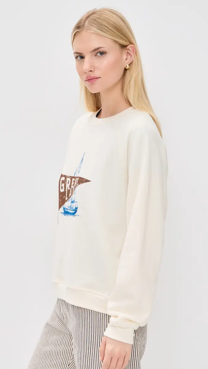 Sunny Somewhere Great Lakes Raglan Crew Tee Off White | Thumbnail 4 Sunny Somewhere Great Lakes Raglan Crew Tee Off White | Thumbnail 4
