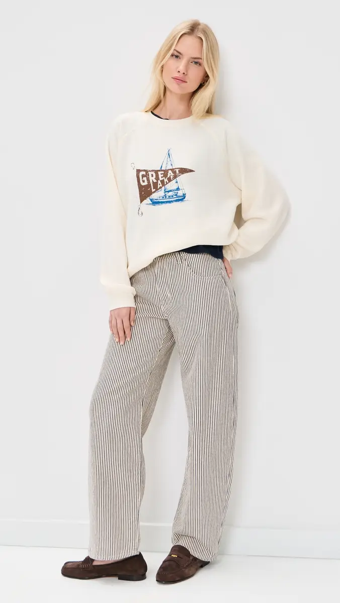 Sunny Somewhere Great Lakes Raglan Crew Tee Off White | Thumbnail 5 Sunny Somewhere Great Lakes Raglan Crew Tee Off White | Thumbnail 5