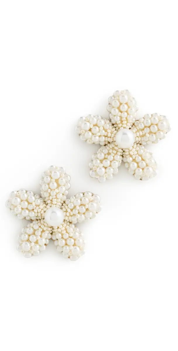 Deepa Gurnani Venetia Earrings Ivory | Image 1 Deepa Gurnani Venetia Earrings Ivory | Image 1