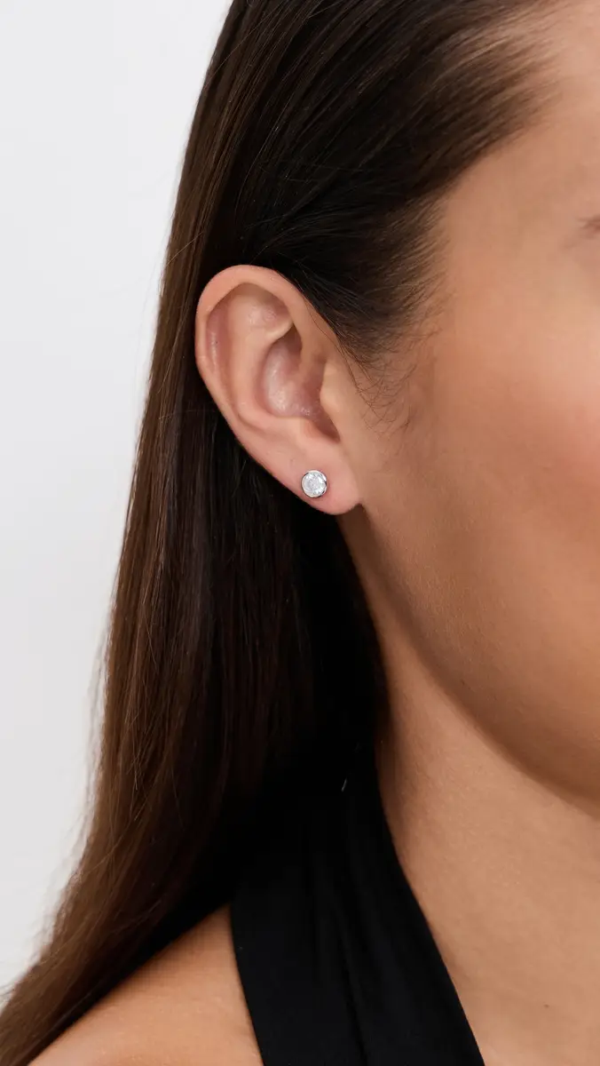 Shashi Solitaire Bezel Stud Earrings | Thumbnail 3