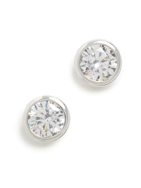 Shashi Solitaire Bezel Stud Earrings