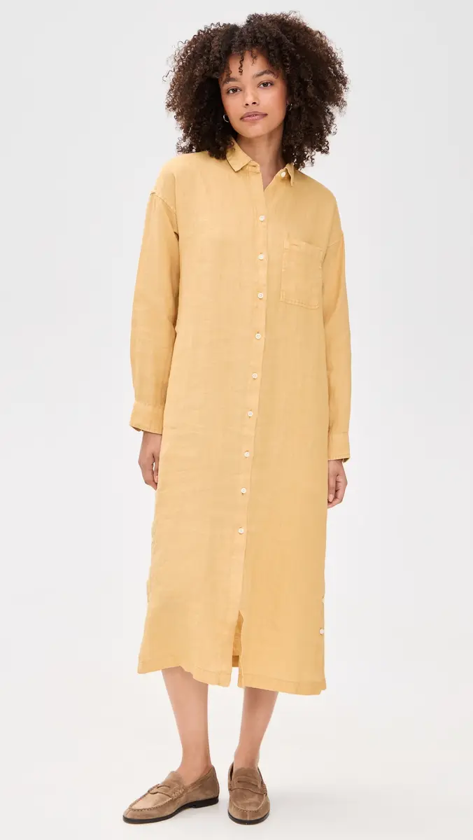 Alex Mill Kerry Shirtdress In Linen Light Sienna S | Thumbnail 2 Alex Mill Kerry Shirtdress In Linen Light Sienna S | Thumbnail 2
